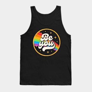 Be You Pride Lgbtq Gay Lgbt Ally Rainbow Flag Tank Top